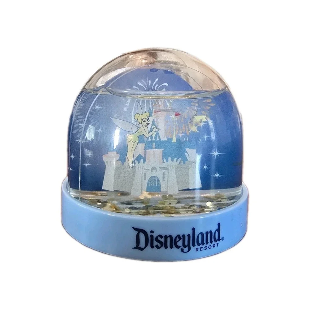 Disneyland Resort Blue Tinker Bell Disney Castle Collectible Dome Snow Globe